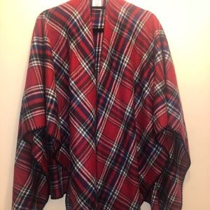 Woolrich Luxe Soft Reversible Blanket Wrap Poncho